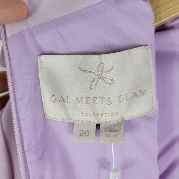 New Gal Meets Glam Emma Ruffle Peter Pan Collar Short Sleeve Sheath Dress Lilac - Picture 11 of 12